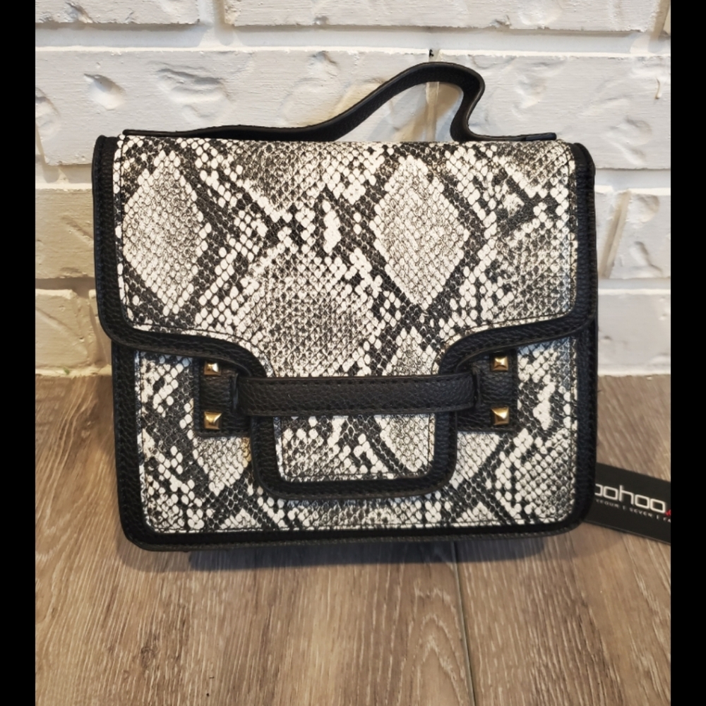 BOGO NWOT faux python handbag